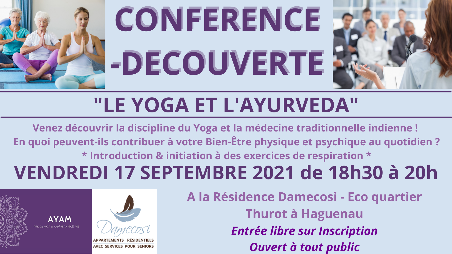 Conférence découverte yoga et Ayurveda