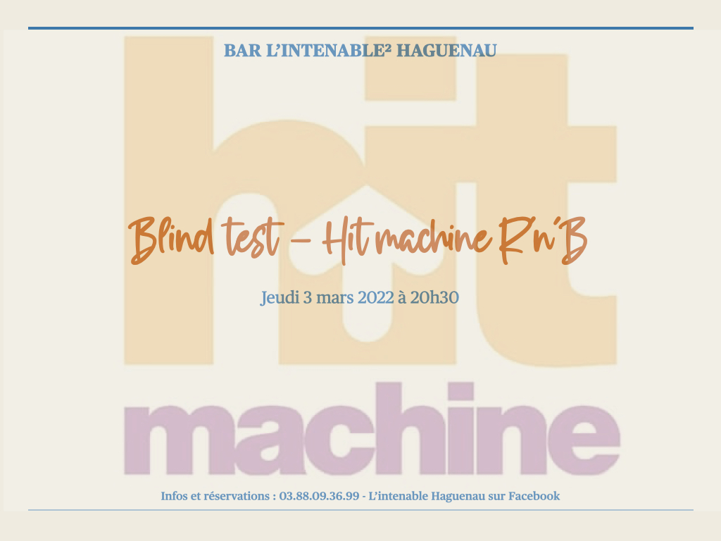 Blind Test - Spécial Hit Machine R'n'B