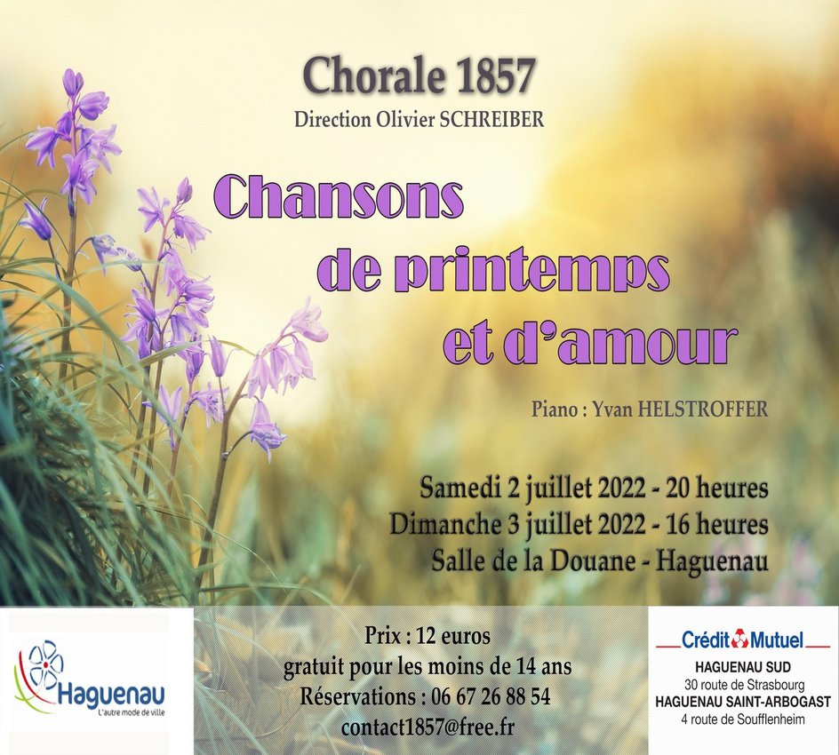 Chansons de printemps et d\'Amour chorale 1857