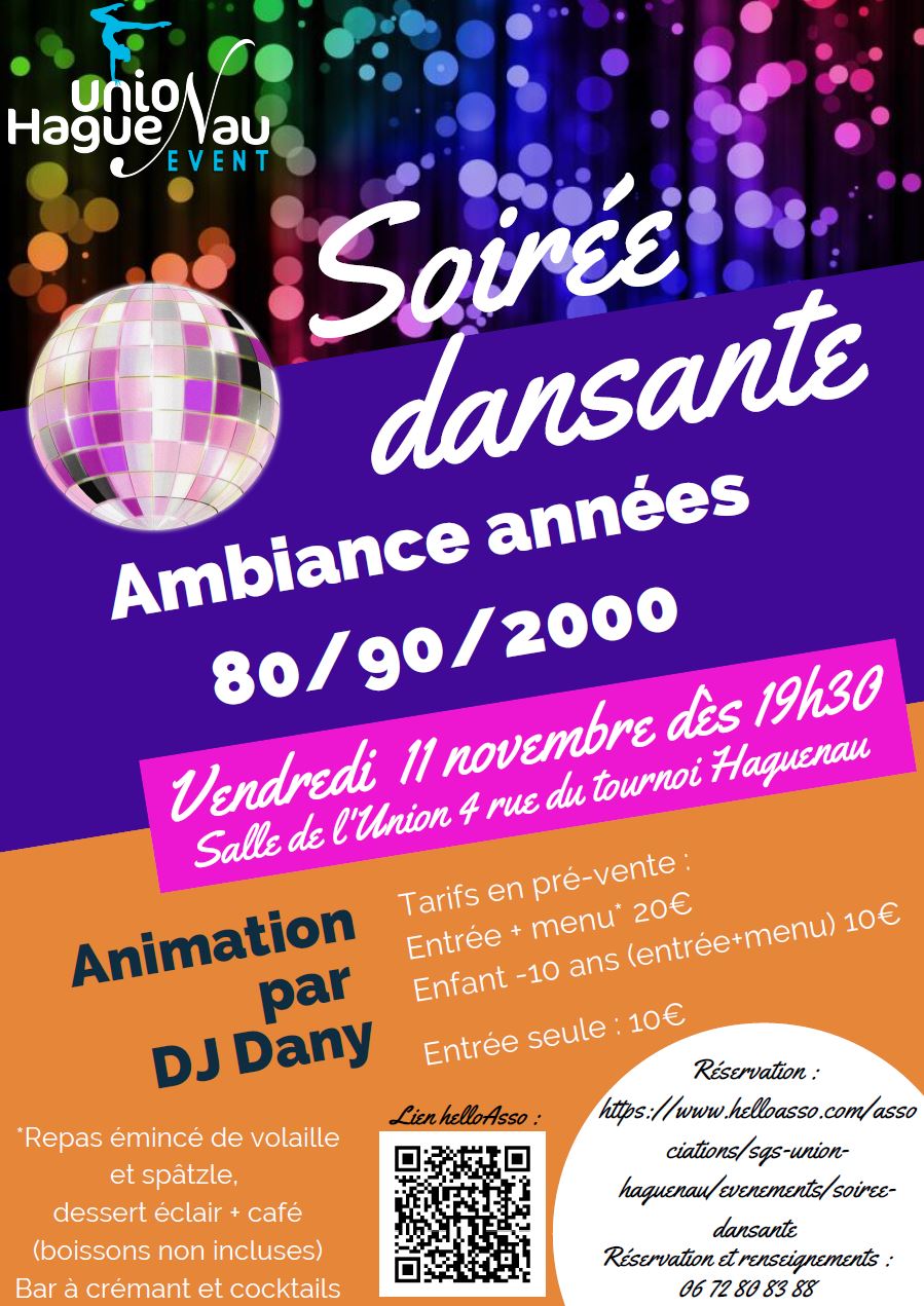 SOIREE DANSANTE - ANNEES 80, 90 ,2000