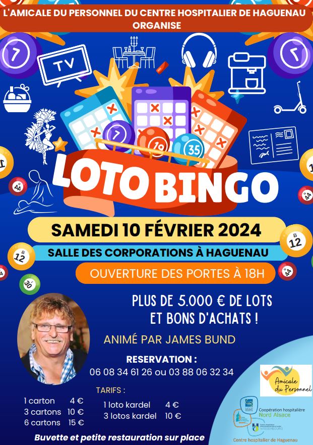 Loto Bingo le 10 février 2024 - Salle des Corporations à Haguenau