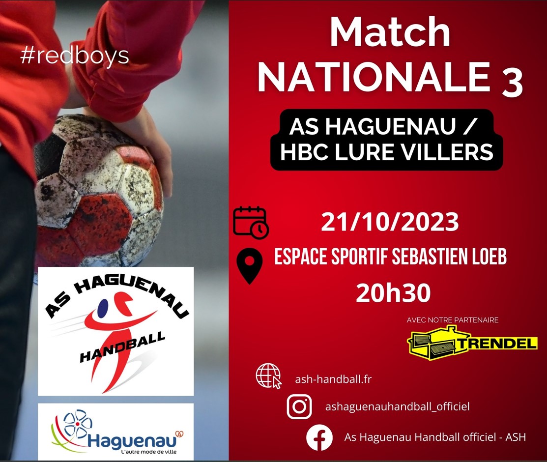Handball - Match Nationale 3 HAGUENAU / HBC LURE VILLIERS