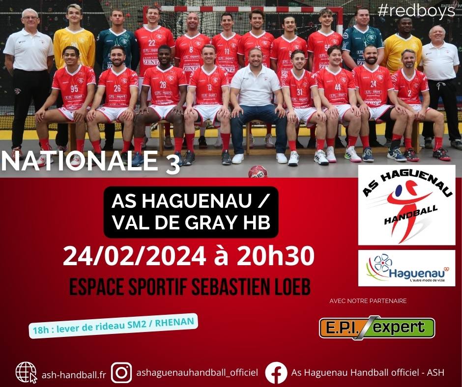 Handball - Match Nationale 3 HAGUENAU / VAL DE GRAY HB