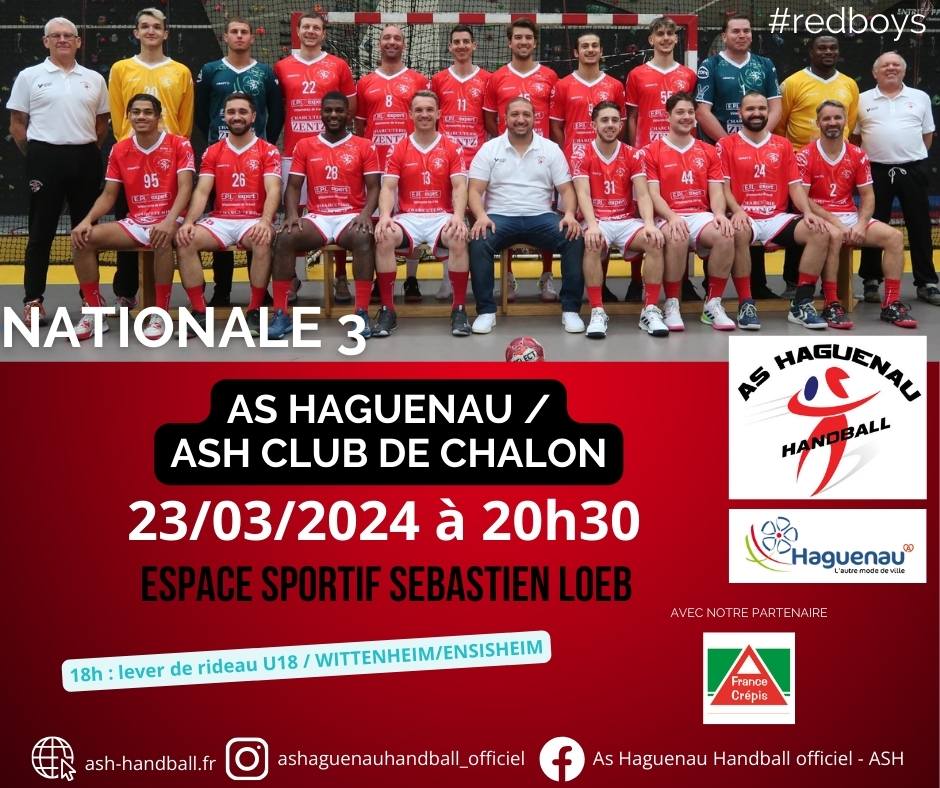 Handball - Match Nationale 3 HAGUENAU / ASH CLUB DE CHALON